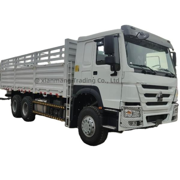 Sinotruk HOWO 6X4 371HP 20-30t Fence Cargo Truck 3 Axles Used Draw Bar Trailer