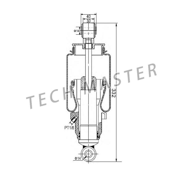 Cabin Air Spring for Man Truck Shock Absorber F2000 OEM NO. 81417226049 , 81417226052