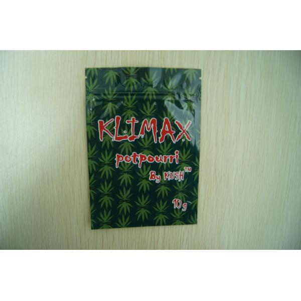 O incenso erval do pot-pourri da morango & do mirtilo de Klimax 10g ensaca o empacotamento Ziplock