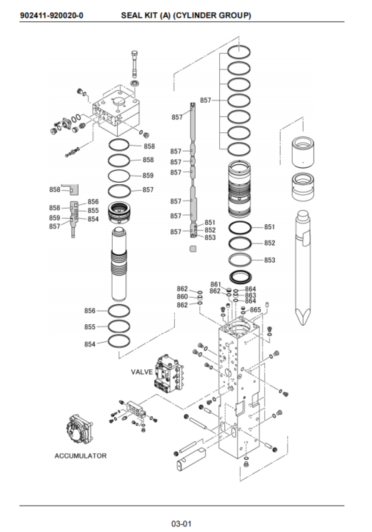 Frukawa Hydrualic Breaker Seal Kit  FXJ 225 902411-920020   902411-920030    902411-920040  902407-920080   902407-920090