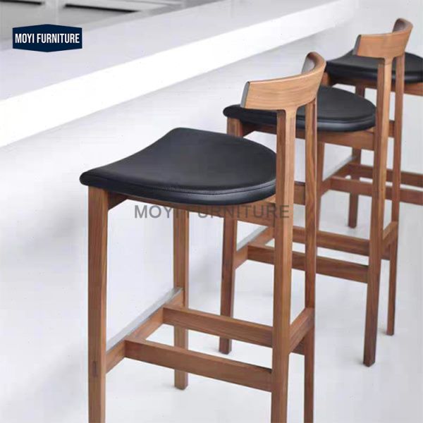 MOYI Modern Designer Stools Wooden Bar Chairs Bar High Chairs High Stool bar Chairs