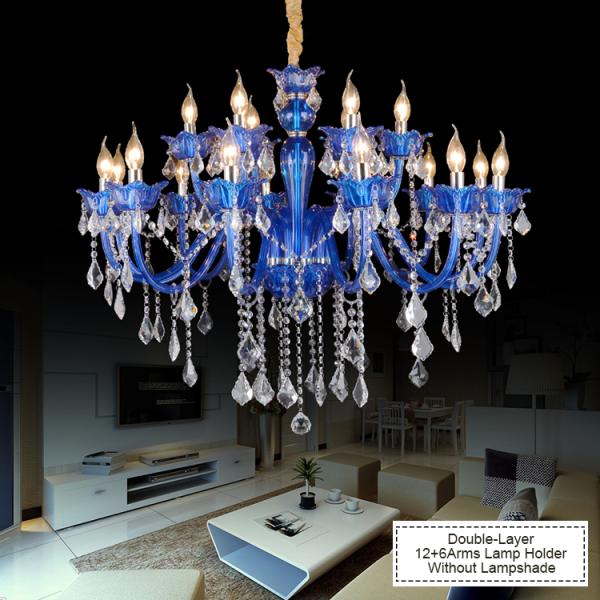 Votive Crystal chandelier Blue Color For Home Lighting (WH-CY-147)