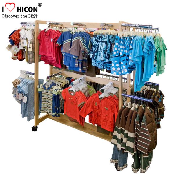 Kids Clothing Store Fixtures Customized MOQ 20pcs Apparel Store Display
