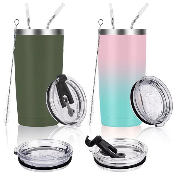 Exquisite Design Stainless Steel 20 Oz Tumbler Bulk With Lid And Straw Colored Powder Coated Wine Tumbler Double Wall Vacuum Insulated Easy To Clean