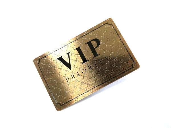 Cobre antigo luxuoso cartão escovado do metal do acesso da prioridade do VIP do revestimento