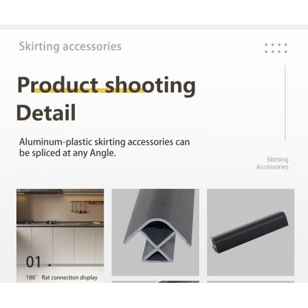 Laminate Flooring Decorative PVC Skirting Board Corner with Printing and UV Coating