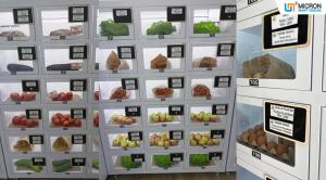 Máquina frigorífica com pagamento em dinheiro e opção de temperatura ambiente