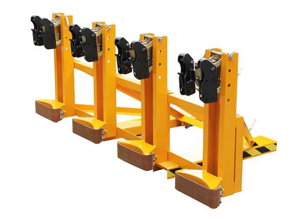 DG2000D Double Black Eagle Grip Forklift Mounted Rubber-belt 4 Drum Grabber Load Capacity 500kgX4
