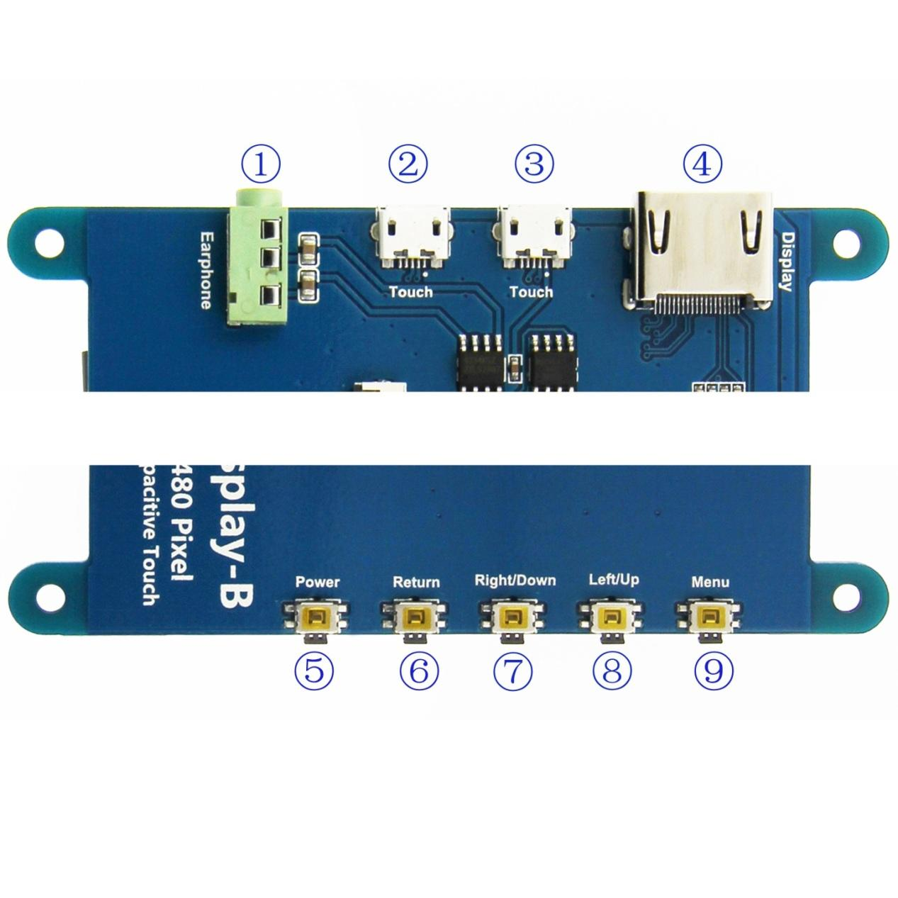 5 Inch 800x480 HDMI LCD Display CTP IPS TFT LCD Display For Raspberry Pi