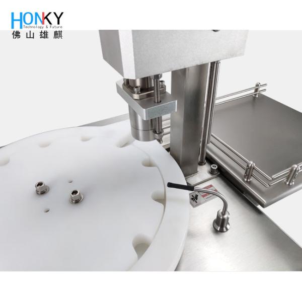 Semi Automatic 25 BPM 10ml Vial Filling And Capping Machine With Vial Crimping Function For Essential Oil Filling