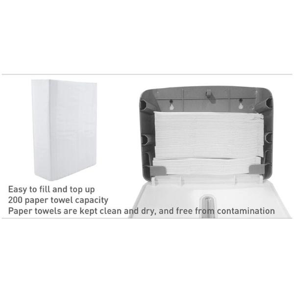 ABS Plastic Hand Paper Dispenser , Hand Cleaning Folded Toilet Paper Dispenser