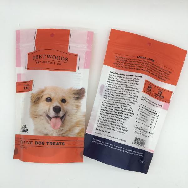 stand up pouch , flat bottom snack food plastic bags , pet food packaging bags