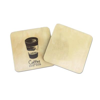 Quadrado de madeira Cork Coasters Double Sides Printable do MDF da placa da sublimação de transferência