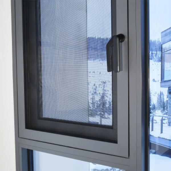 Énergie efficace double vitrage verre trempé profilé en aluminium Tilt et tour Casement fenêtre pour une meilleure étanchéité