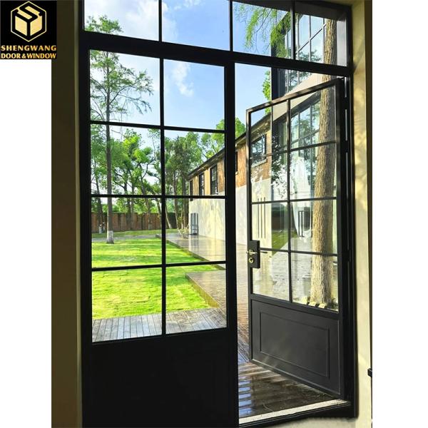 Environmental Protection Aluminum Swing Door Rust Proof 90MM Modern Swing Doors