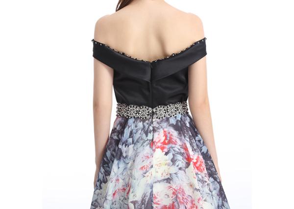 Ladies A Line Evening Dress  , Beaded Off - Shoulder Chiffon Evening Dresses