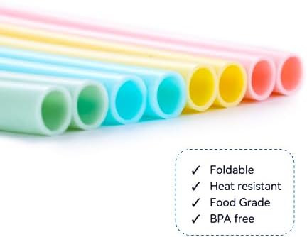 Multicolor Washable солом Smoothie силикона коктейля безвредное