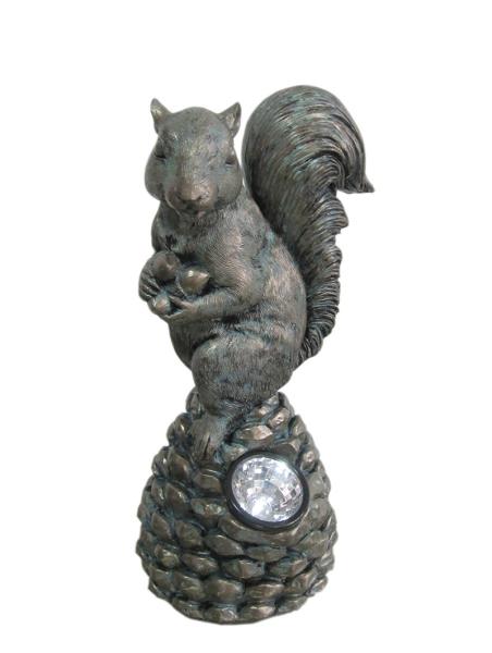 Decorative Squirrel Solar Powered Animal Garden Lights With Spotlight