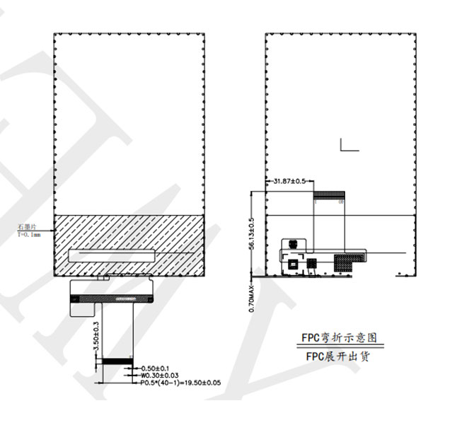 OEM 7 дюймов 800*1280 LCD TFT Screen mipi Интерфейс 7
