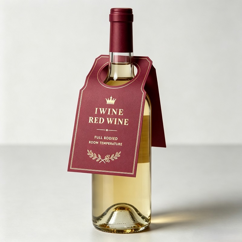 Foldable cardboard bottleneck display card for premium craft spirits