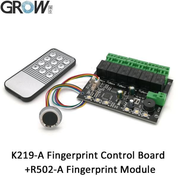GROW K219-A+R502-A DC12V 6 Реле Инфракрасный пульт дистанционного управления Программируемый реле времени отпечаток пальца