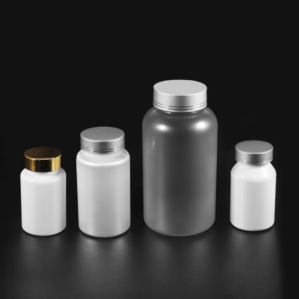 Highly Customized Luxury Black Frost Pill Bottle Capsule Bottle Green Plastic Vitamin Medicine Bottle Personal Care Packaging With Screw Cap