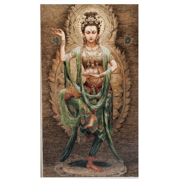 Mosaico de chorro de agua hecho a mano Panel de mosaico Bodhisattva Arte sagrado oriental Para decoración de paredes