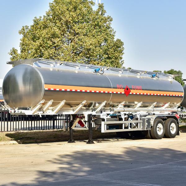 33000L 38000L Tank Semi Trailer Oil Transport 2 Axles Fuel Tank Truck 10400*2500*3800Mm