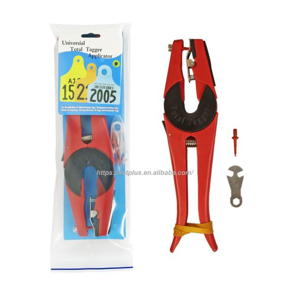 Universal Livestock Ear Tag Applicator, Ear Tags Plier, for Cattle Calves Hogs Goats Sheep Lambs Ear Tags
