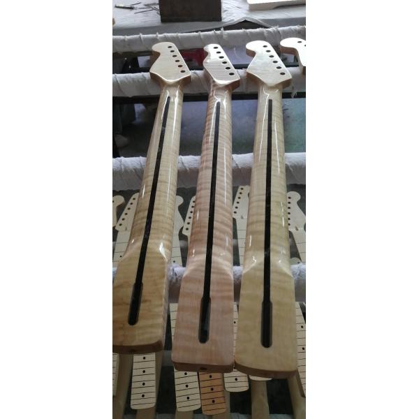 Custom Grand Paddle Guitar Headstock Unfinished Roasted Maple ST Guitar Neck Electric Acoustic Guitar Accept Kinds OEM
