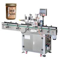Machine d'étiquetage semi-circulaire auto-adhésive pour les olives prêtes à l' salade pour bouteilles coniques coniques