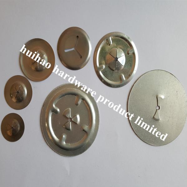 Galvanized Steel Perforated Base Insulation Anchor Pins For Fastening Rock Wool & Fiberglass Wool Insulation