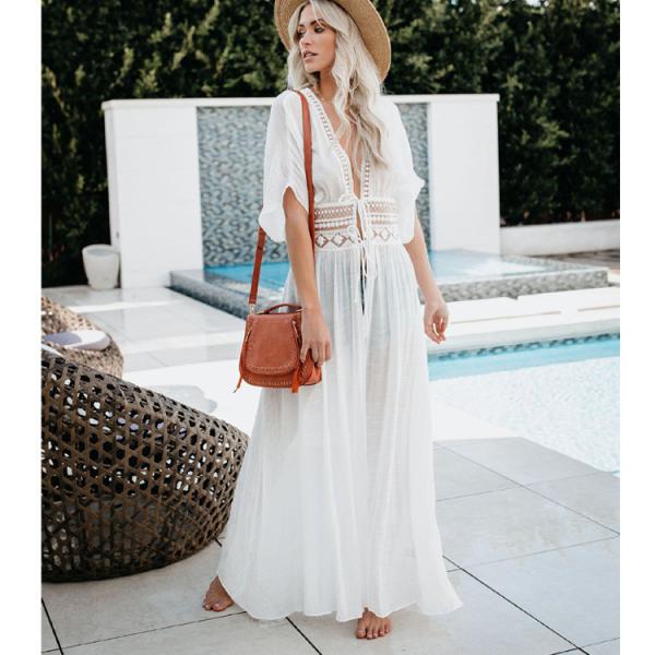 Loose 128cm Women's Beachwear Dresses , Women's Plus Size Beach Dresses