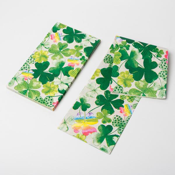 Partysprite Clover Design Biodegradable Paper Napkin Holiday Theme Party Supplies