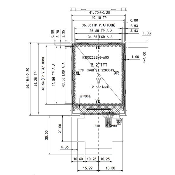 2.2 дюймовый ILI9225G SPI & RGB Touch TFT LCD Screen,2.2