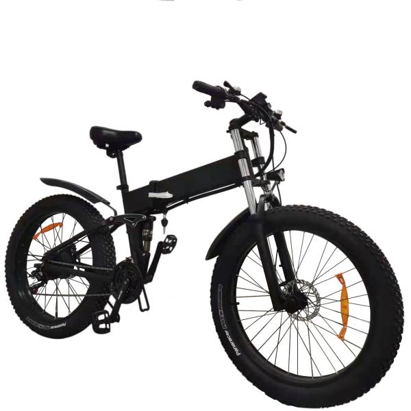 High Speed Gear Full Suspension Electric Fat Bike 30-50Km/H With Disc Brake