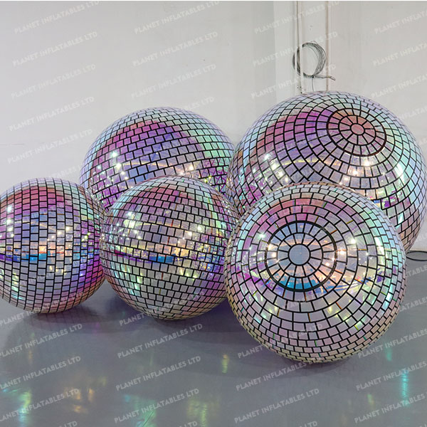 Hanging Event Decoration PVC Sphere Mirror Balloon Disco Shinny Reflective Advertising BalloonInflatable Mirror Ball for Wedding Party