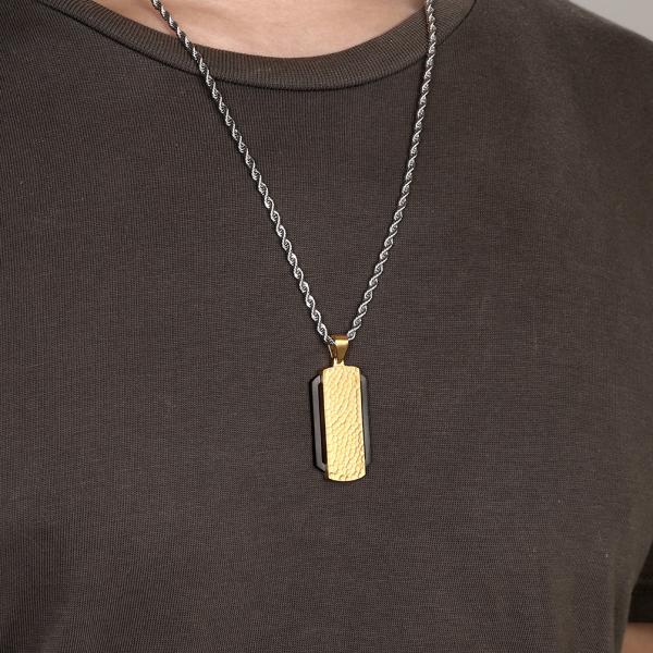 En stock pendentifs en acier inoxydable et en or colliers usine en gros colliers pour hommes