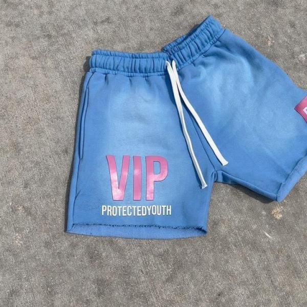 Custom Puff Print Logo Acid Wash Shorts Cotton Fleece Zipper Pockets Sweat Shorts for Men