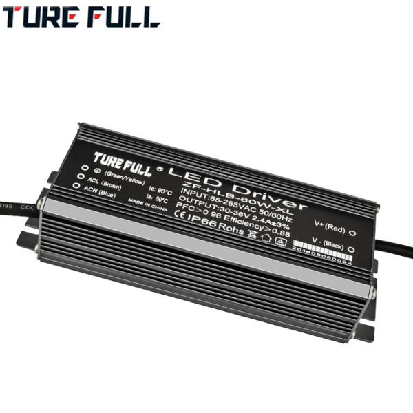 80W  25-36V 2400mA IP67 Led Waterproof Power supply For led Outdoor Lighting