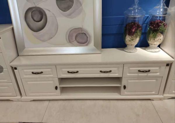 Solid Wood Frame European Contemporary Furniture , Living Room TV Stand Side Cabinet