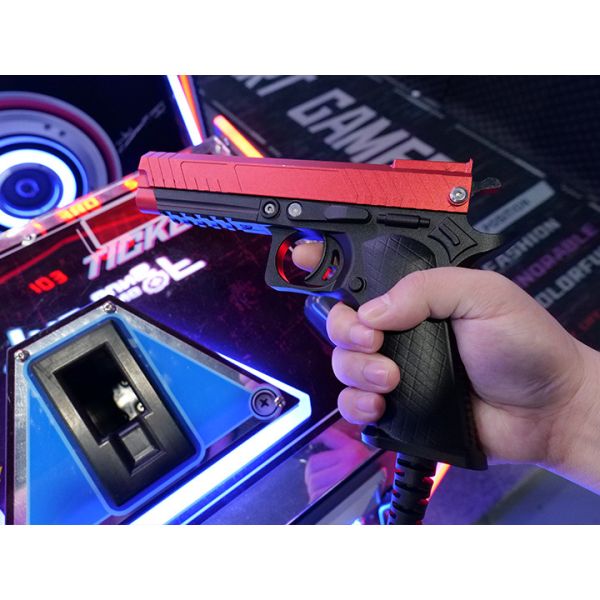 4-Player Gun Game King Shooting Arcade Machine Commercial Bottle Shooting Ticket Redemption Game Deluxe Bottle Shoot Arcade Simulator with 75-Inch Screen