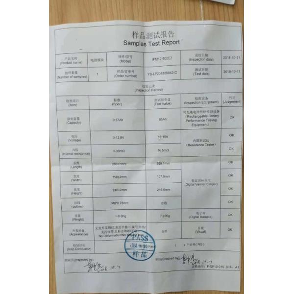12V 60AH LifePO4 Battery Pack For Portable Back UP And Solar Production