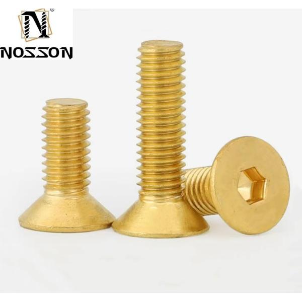 ZINC Finish Sliver M2 M2.5 M3 M4 M5 M6 Stainless Steel 304 brass h62 Hex Socket Flat Countersunk Head Screw DIN Standard