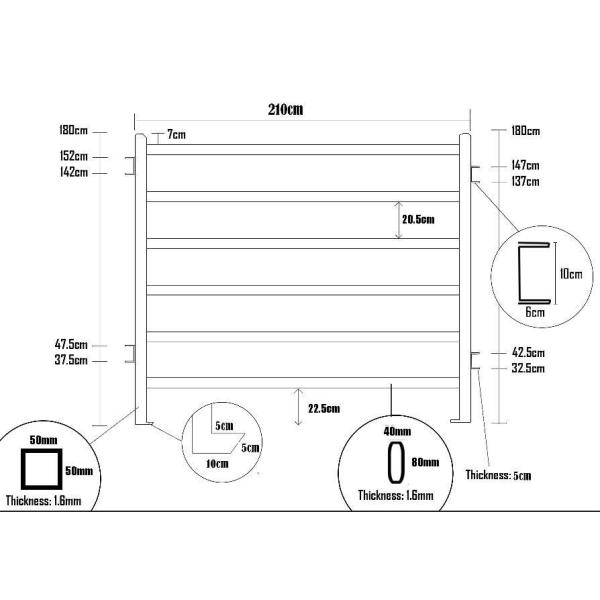 Steel 10ft Tall Horse Round Yard Panels With Powder Coated
