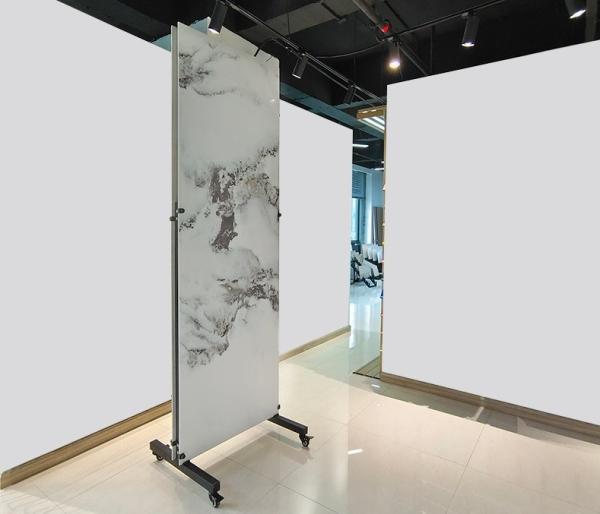 Movable Large Panel  Tile Display Holder Double Sided Metal Granite Slab Racks