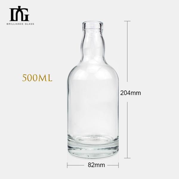 Industrial Beverage 375ml 750ml 1L Super Flint Tennessee Glass Bottle for The Liquor Whisky Whiskey