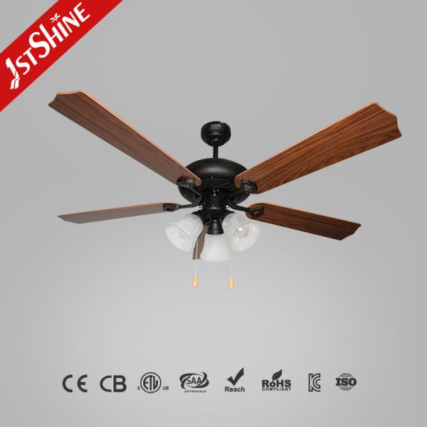 Classic 5-Blade Ceiling Fan with Pull Chain MDF Blades AC Motor