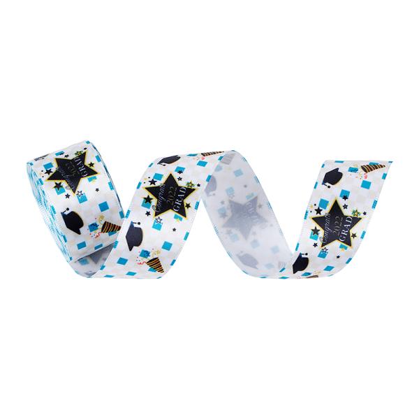 MSD Graduation Hat Pattern 25mm Satin Ribbon Must-Have for Graduation Party Decor