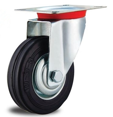 6'' Heavy Duty Trolley Wheels Industrial Castors Rubber Castors 150kg